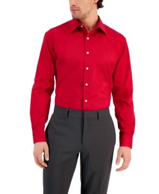 mens red dress shirts